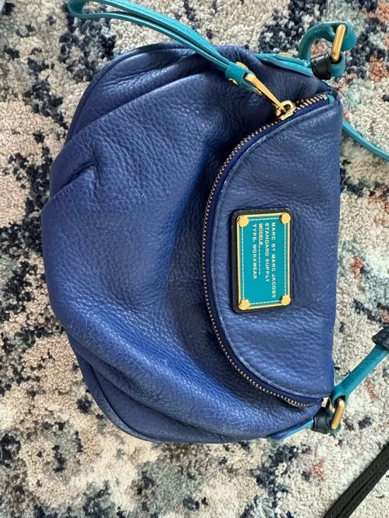 Marc by Marc Jacobs  Blue Leather Crossbody Bag - Picture 2 of 5